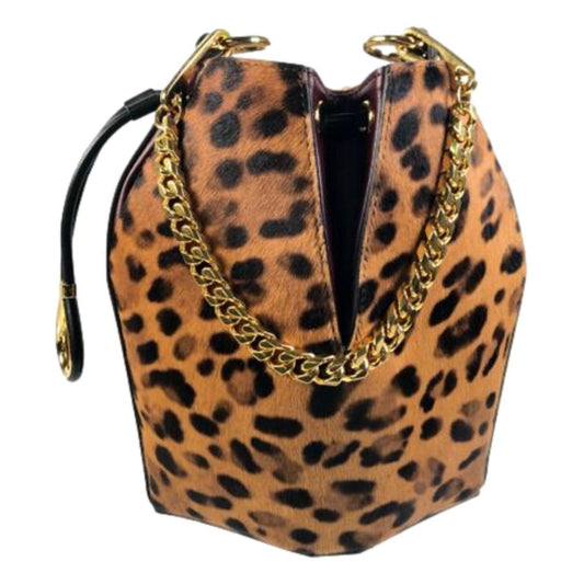 Alexander McQueen The Bucket Bag Leopard Print Pony Hair