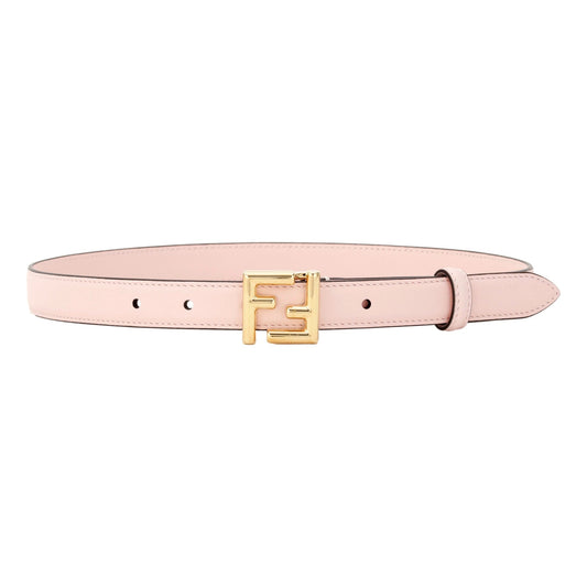 Fendi FF Confeto Pink Calfskin Leather Belt Size 85