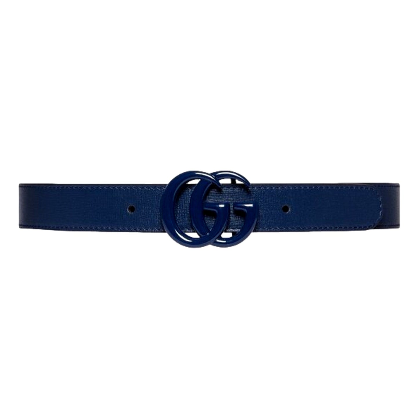 Gucci Double GG Marmont Belt Leather Blue 110/44