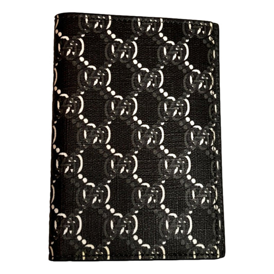 Gucci GG Shadow Large Bifold Wallet Black Embossed Leather