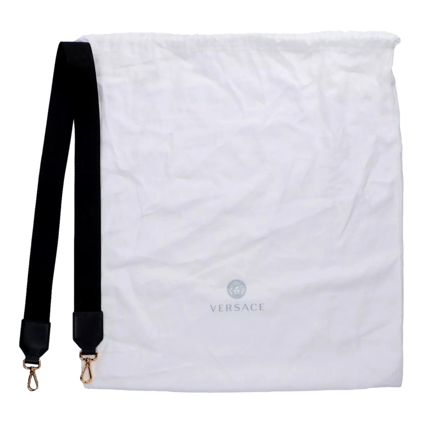 Versace Mini Tote Bag Nero Black Canvas Studded Logo