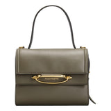 Alexander McQueen The Story Bag Khaki Leather Small Satchel Handbag