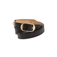 Balenciaga Navy Blue Shiny Leather Wrap Bracelet Medium
