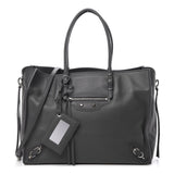 Balenciaga Papier Grey Leather Satchel Handbag 432596