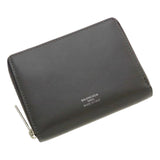 Balenciaga Smooth Calfskin Leather Zip Around Coin Case Wallet Gray Silver Hardware