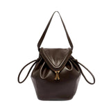 Bottega Veneta Beak Large Shoulder Bag Brown Calfskin Leather Designer Handbag