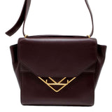 Bottega Veneta The Clip Grape Purple Calfskin Leather Shoulder Crossbody Bag