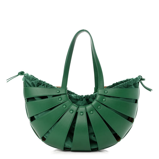 Bottega Veneta The Shell Bag Racing Green French Calfskin Shoulder Bag