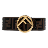 Fendi F is Fendi FF Calfskin Brown Zucca Leather Belt 80