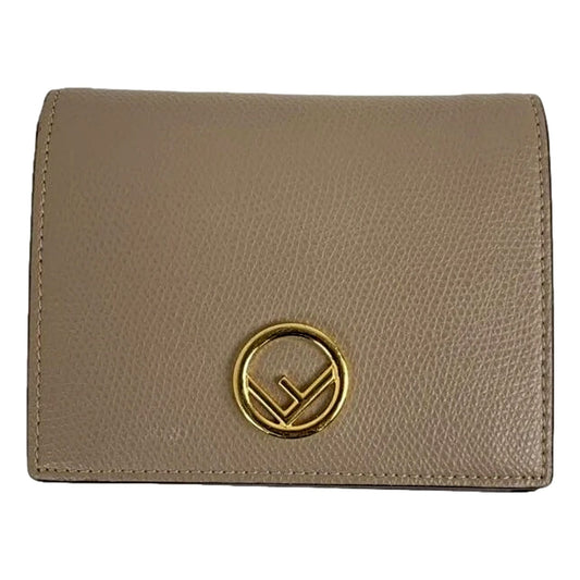 Fendi F is Fendi Tortora Gray Leather Bifold Wallet
