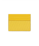 Fendi FF Logo Print Sunflower Yellow Leather Card Case
