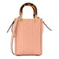 Fendi FF Zucca Leather Mini Sunshine Shopper Tote Crossbody Bag Baby Pink