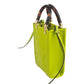 Fendi FF Zucca Mini Sunshine Shopper Tote Crossbody Bag Green Leather