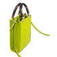 Fendi FF Zucca Mini Sunshine Shopper Tote Crossbody Bag Green Leather
