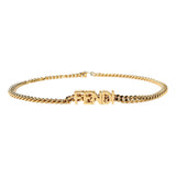 Fendi Lettering Gold Chain Statement Belt Size 65