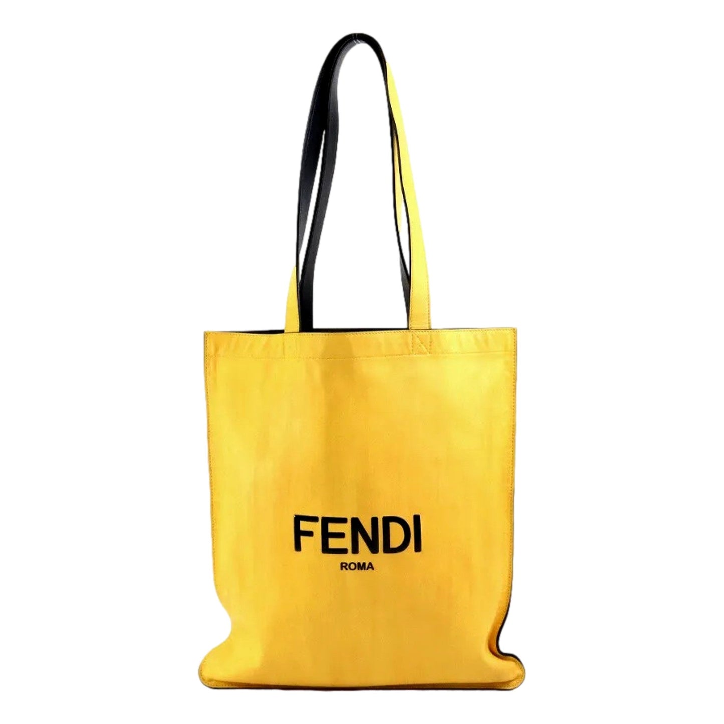 Fendi Pack Large Shopping Tote Yellow Box Leather Bag