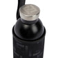 Fendi Roma Black Steel Bottle and FF Woven Canvas Holder Set