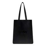 Fendi Roma Black Calfskin Leather Large Shopping Tote Bag