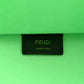 Fendi Sunshine Medium Plexi FF Embossed Leather Tote Edamame Green