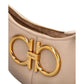 Ferragamo Gancio Beige Calfskin Daino Maxi Hobo Shoulder Bag