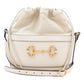 Gucci 1955 Horsebit White Leather Bucket Bag