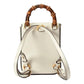 Gucci Bamboo Mini Handbag Top Handle Bag in Cream Leather