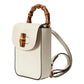 Gucci Bamboo Mini Handbag Top Handle Bag in Cream Leather