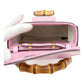 Gucci Bamboo Mini Handbag Top Handle Bag in Pink Leather