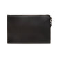 Gucci Blade Embroidered Black Leather Pouch Wristlet Bag