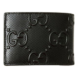 Gucci GG Tennis Embossed Black Calfskin Leather Bi-Fold Wallet