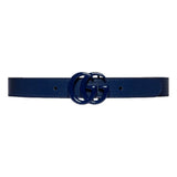 Gucci Double GG Marmont Belt Leather Blue 110/44