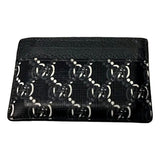 Gucci GG Shadow Black White Card Holder Wallet