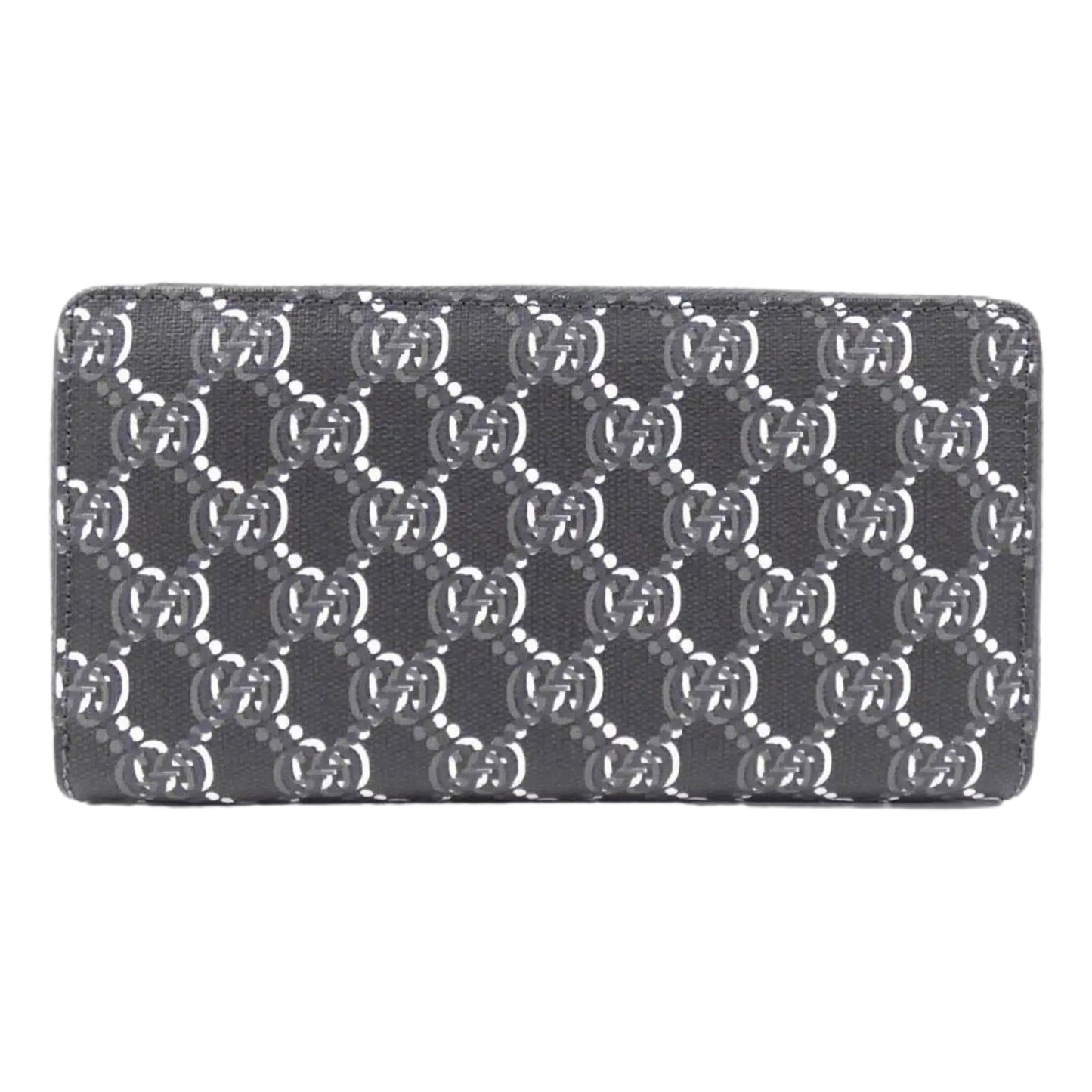 Gucci GG Shadow Black White Continental Zip Around Wallet