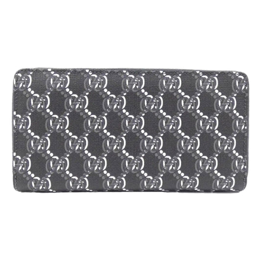 Gucci GG Shadow Black White Continental Zip Around Wallet