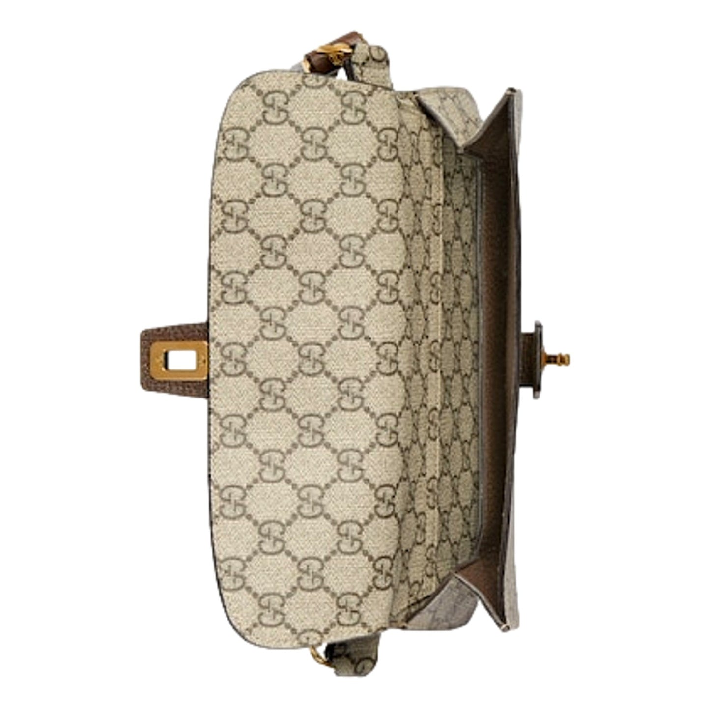 Gucci GG Supreme Blondie Canvas Belt Bag Brown Beige Size 90
