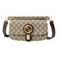 Gucci GG Supreme Blondie Canvas Belt Bag Brown Beige Size 95