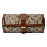 Gucci GG Supreme Canvas Leather Beige Brown Watch Case