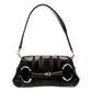 Gucci Horsebit Vertical Quilted Leather Small Chain Shoulder Bag Black