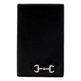 Gucci Horsebit Smooth Calfskin Leather Long Card Case Wallet in Black
