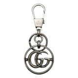 Gucci Interlocking G Metal Key Ring Charm Silver Tone