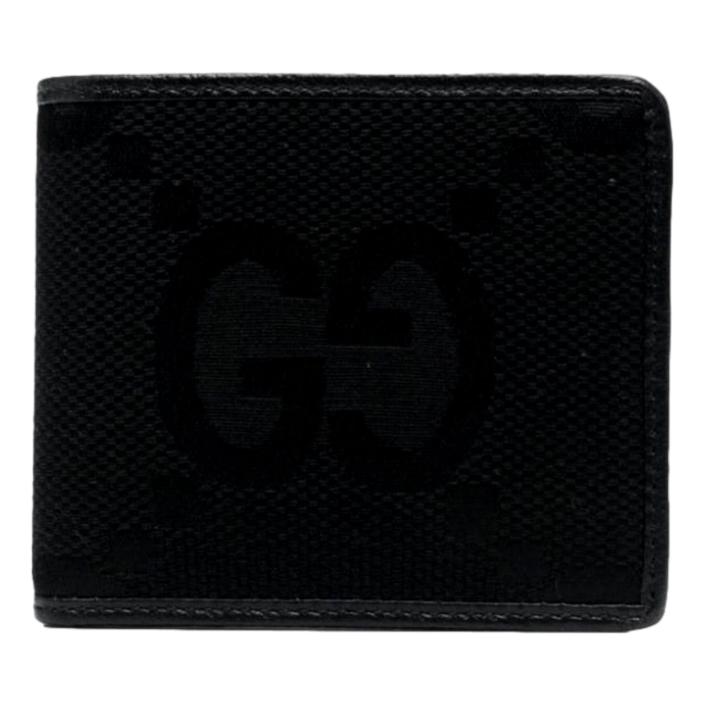 Gucci Jumbo GG Canvas Leather Black Bifold Wallet