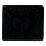 Gucci Jumbo GG Canvas Leather Black Bifold Wallet