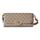 Gucci Luce Optical Printed GG Leather Beige Shoulder Bag