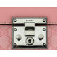 Gucci Pink GG Supreme Leather Padlock Chain Small Handbag Pink
