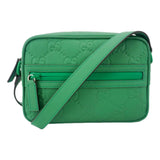 Gucci GG Rubber Effect Green Guccissima Leather Camera Crossbody Bag