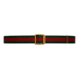 Gucci Web Stripe Red and Green Canvas Belt Size 80/32