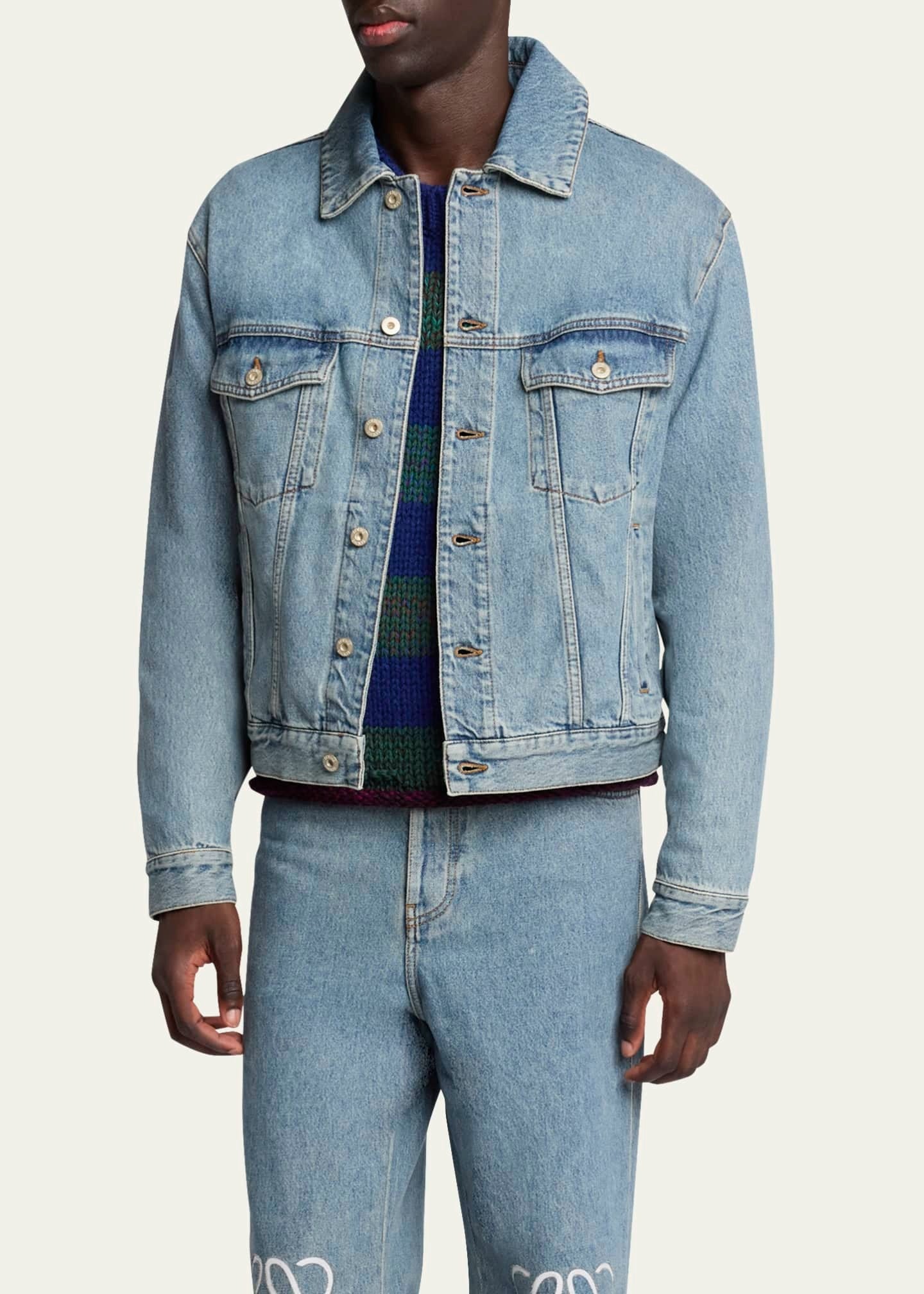 Men's Anagram Elbow Trucker Jacket