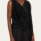 Draped Asymmetric Looped-Panel Dress