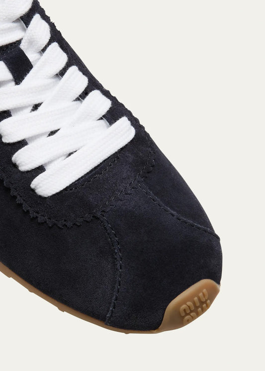 Suede Bicolor Retro Trainer Sneakers