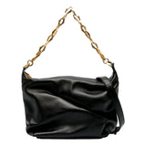 Jimmy Choo Soft Calfskin Black Diamond Chain Hobo Bag